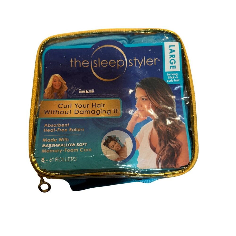 The Sleep Styler Large Curlers Heat-Free Marshmallow Soft Memory Foam For Long/T
